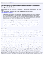Co-constructing new understandings of online learning environments through critical reflection