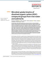 Microbial uptake kinetics of dissolved organic carbon (DOC) compound groups from river water and sediments