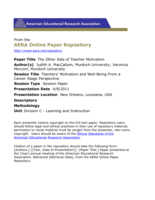 The other side of teacher motivation