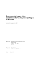 Environmental impact of the establishment of exotic prawn pathogens in Australia