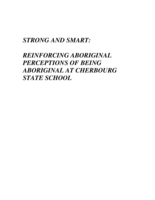 Strong and smart: reinforcing aboriginal perceptions of being aboriginal at Cherbourg state school