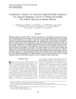 Comparative analysis of antisense oligonucleotide sequences for targeted skipping of Exon 51 during dystrophin Pre-mRNA splicing in human muscle