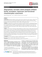 Rhipicephalus microplus serine protease inhibitor family: Annotation, expression and functional characterisation assessment