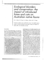 Ecological blunders and conservation: the impact of introduced foxes and cats on Australian native fauna
