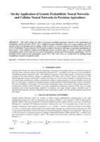 On the application of genetic probabilistic neural network and cellular neural networks in precision agriculture