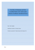 The effect Dobutamine and Bolus crystalloid fluids on the cardiovascular function of isoflurane anaesthetised horses