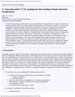 A true interactive CAL package for teaching of basic electrical circuit theory