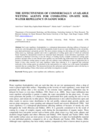 The effectiveness of commercially available wetting agents for combating on-site soil water repellency in sandy soils