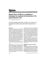 Beyond Alexis St Martin - contempory techniques for studying the functioning of the gastrointestinal tract