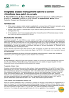 Integrated disease management options to control rhizoctonia bare-patch in cereals