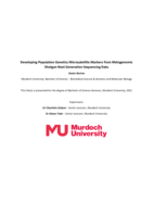 Developing population genetics microsatellite markers from metagenomic shotgun next generation sequencing data