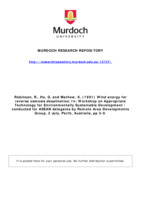 Wind energy for reverse osmosis desalination