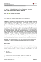 A review of reminiscing in early childhood settings and links to sustained shared thinking