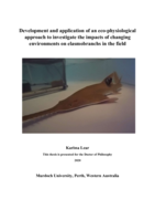 Development and application of an eco-physiological approach to investigate the impacts of changing environments on elasmobranchs in the field