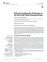 Editorial: Hurdling the Challenges of the 2019 IAAF World Championships