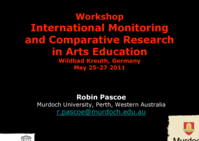 Workshop on International Monitoring and Comparative Research in Arts Education – reporting for UNESCO