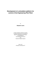 Development of a simulation platform for control of the engineering pilot plant