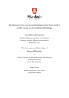 Development of an energy monitoring practice framework to profile energy use in residential buildings