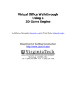 Virtual office walkthrough using a 3D game engine