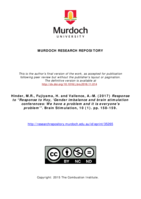 Response to “Response to Hoy, ‘Gender imbalance and brain stimulation conferences: We have a problem and it is everyone's problem’”