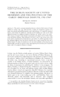 The Dublin society of united Irishmen and the politics of the Carey–Drennan dispute, 1792–1794
