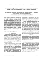 An analysis & design on micro generation of a domestic solar-wind hybrid energy system for rural & remote areas - Perspective Bangladesh