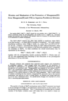 Kinetics and mechanism of the formation of manganese(III) from manganese(II) and (VII) in aqueous perchlorate solution