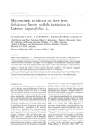 Microscopic evidence on how iron deficiency limits nodule initiation in Lupinus angustifolius L