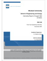 Internship report of Vaughn Bell