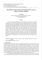 The effects of the European sovereign debt crisis on major currency markets