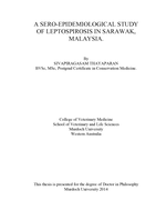A sero-epidemiological study of leptospirosis in Sarawak, Malaysia