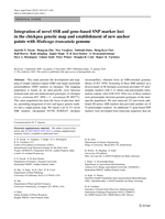 Integration of novel SSR and gene-based SNP marker loci in the chickpea genetic map and establishment of new anchor points with Medicago truncatula genome