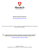 Kant: Sensus communis e razão pública - Kant: Sensus communis and public reasoning