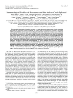 Immunological profiles of Bos taurus and Bos indicus cattle infested with the cattle tick, Rhipicephalus (Boophilus) microplus
