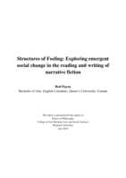 Structures of Feeling: Exploring emergent social change in the reading and writing of narrative fiction