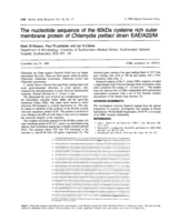 The nucleotide sequence of the 60kDa cysteine rich outer membrane protein ofChlamydia psittacistrain EAE/A22/M