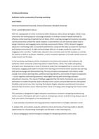 Authentic online community of learning workshop