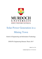 Solar power generation in a mining town