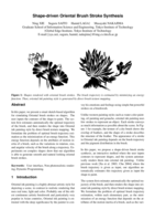 Shape-driven Oriental Brush Stroke Synthesis
