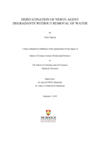 Derivatisation of nerve agent degradants without removal of water