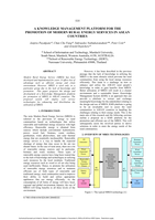 A knowledge management platform for the promotion of modern rural energy services in ASEAN countries