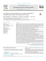 The delivery of Primary Health Care in remote communities: A Grounded Theory study of the perspective of nurses
