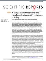 A comparison of traditional and novel metrics to quantify resistance training