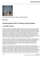 Autoethnographic poetry: On being a casual academic