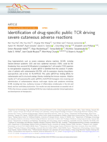 Identification of drug-specific public TCR driving severe cutaneous adverse reactions