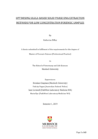 Optimising silica-based solid phase DNA extraction methods for low concentration forensic samples
