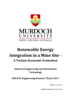 Renewable energy integration in a mine site - A Techno-economic evaluation