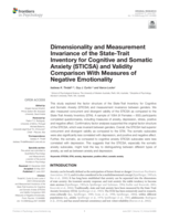 Dimensionality and measurement invariance of the State-Trait Inventory for Cognitive and Somatic Anxiety (STICSA) and validity comparison with measures of negative emotionality