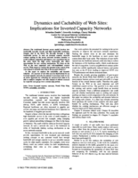 Dynamics and cachability of web sites: Implications for inverted capacity networks