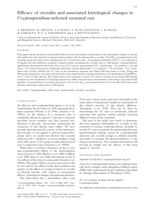 Efficacy of oryzalin and associated histological changes in Cryptosporidium-infected neonatal rats